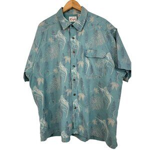 World Wide Sportsman Mens XXL Tropical Fishing Short Sleeve Shirt Cotton 8854